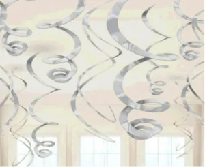 Curly Silver Hanging Decor