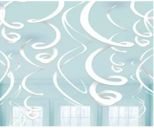 Curly White Hanging Decor