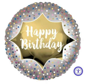 Birthday Silver Gold Ballon