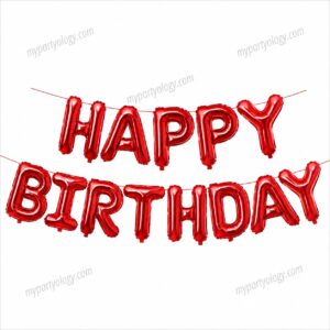 Happy Birthday Red 16" Foil Balloon Banner