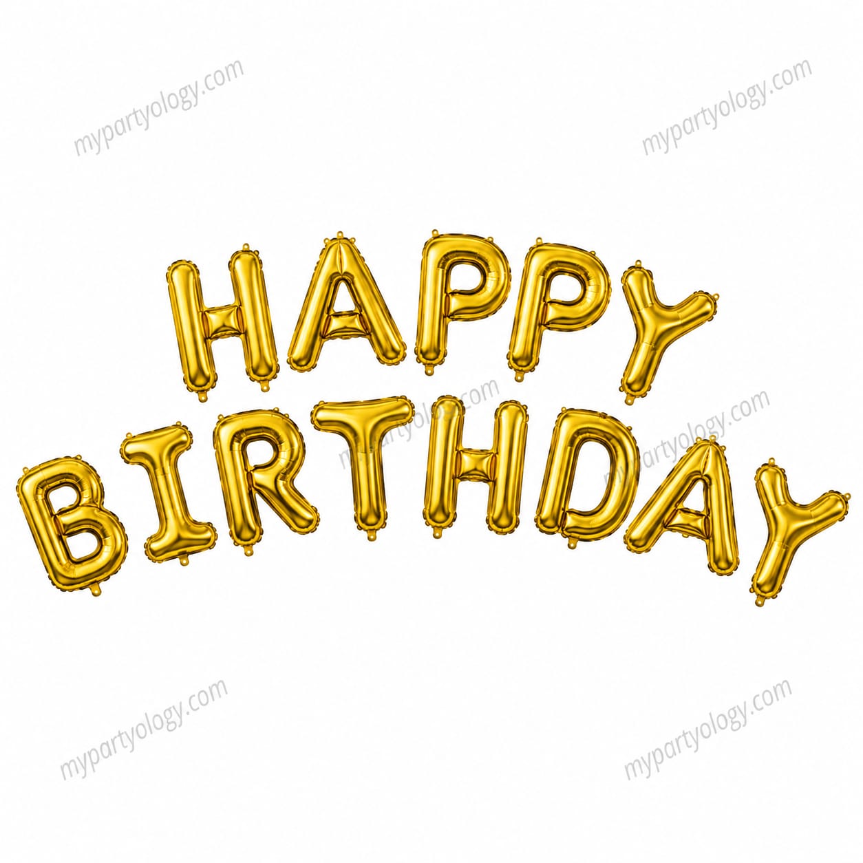 Happy Birthday Gold 16" Foil Balloon Banner