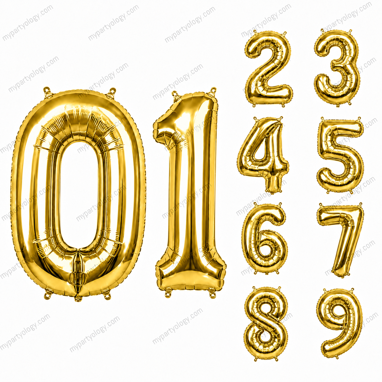 Gold Number Balloons 0-9 (40 Inch)