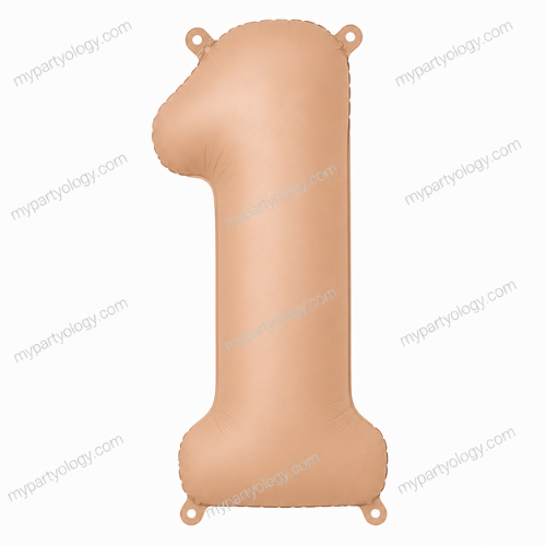 Beige Number Balloons 0-9 (40 Inch) - Image 3