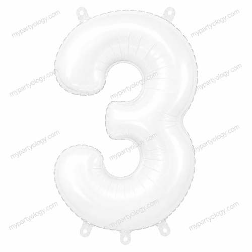 White Number Balloons 0-9 (40 Inch) - Image 5