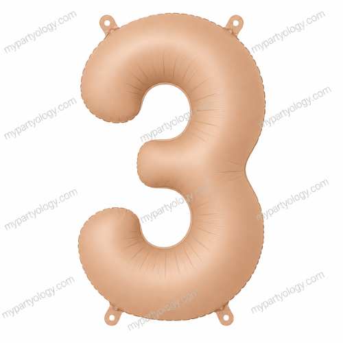 Beige Number Balloons 0-9 (40 Inch) - Image 5