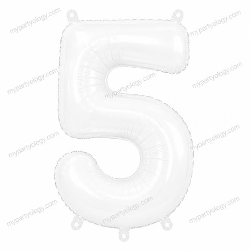 White Number Balloons 0-9 (40 Inch) - Image 7