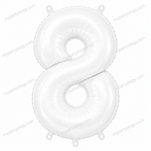 White Number Balloons 0-9 (40 Inch) - Image 10
