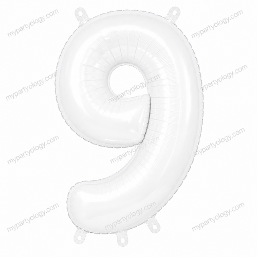 White Number Balloons 0-9 (40 Inch) - Image 11