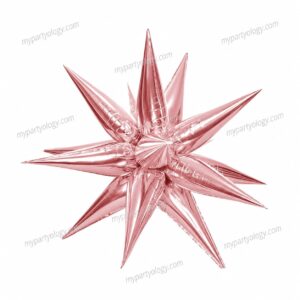 Rose Gold Explosive Star Burst 22” Foil Balloon