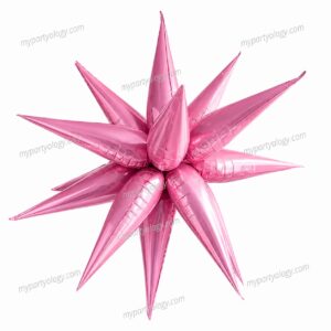 Pink Explosive Star Burst 22'' Foil Balloon
