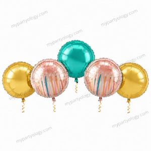 Make a Wish Round Foil Balloon Set (Pack of 5)