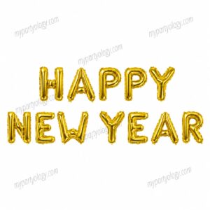 Happy New Year Gold 16" Foil Balloon Banner