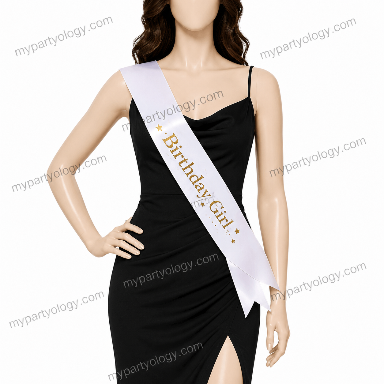 Birthday Girl White Satin Sash