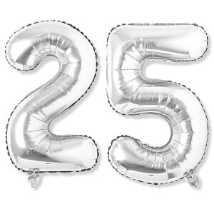25th Birthday 40 Inch Foil Number Balloons