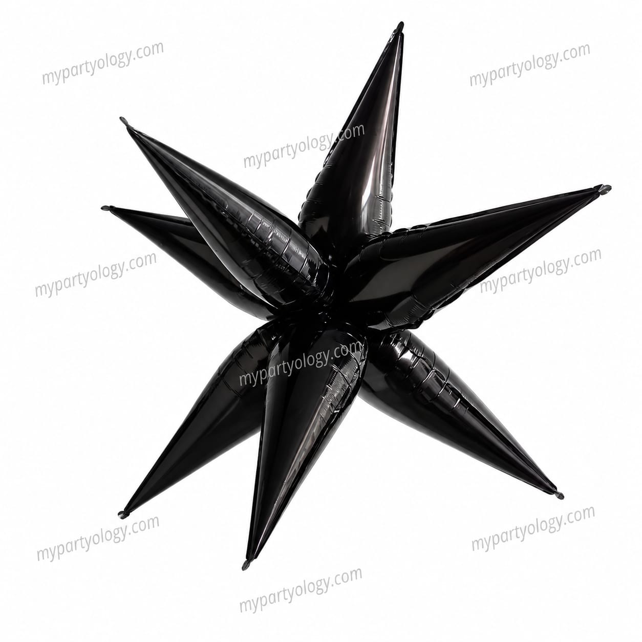 Black Explosive Star Burst 22" Foil Balloon