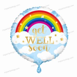 Get Well Soon Rainbow 18'' Foil Balloon (Unique)