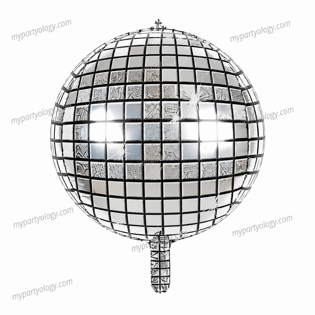 Silver 4D Disco Ball 22" Foil Balloon