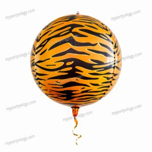Tiger Print 4D Orbz 22'' Foil Balloon