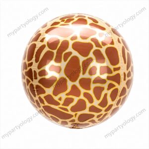 Giraffe Print 4D Orbz 22'' Foil Balloon