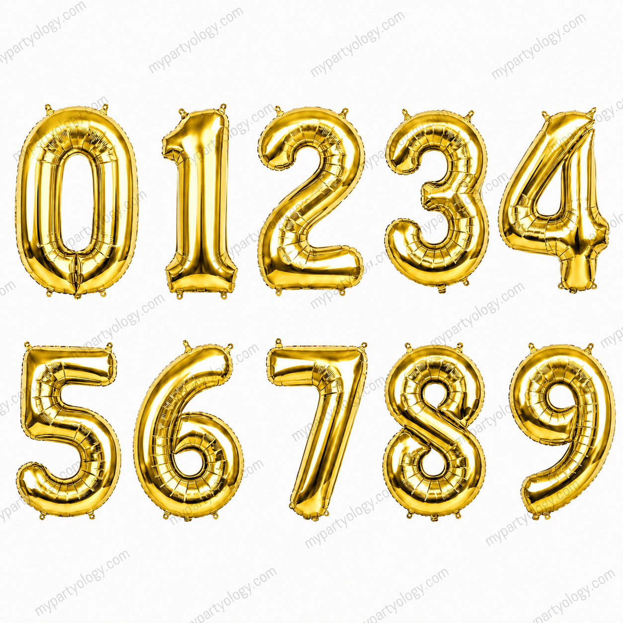 Gold Number Balloons 0-9 (16 Inch)