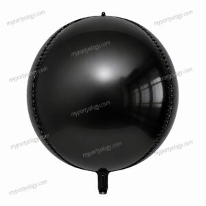 Black 4D Orbz 22'' Foil Balloon
