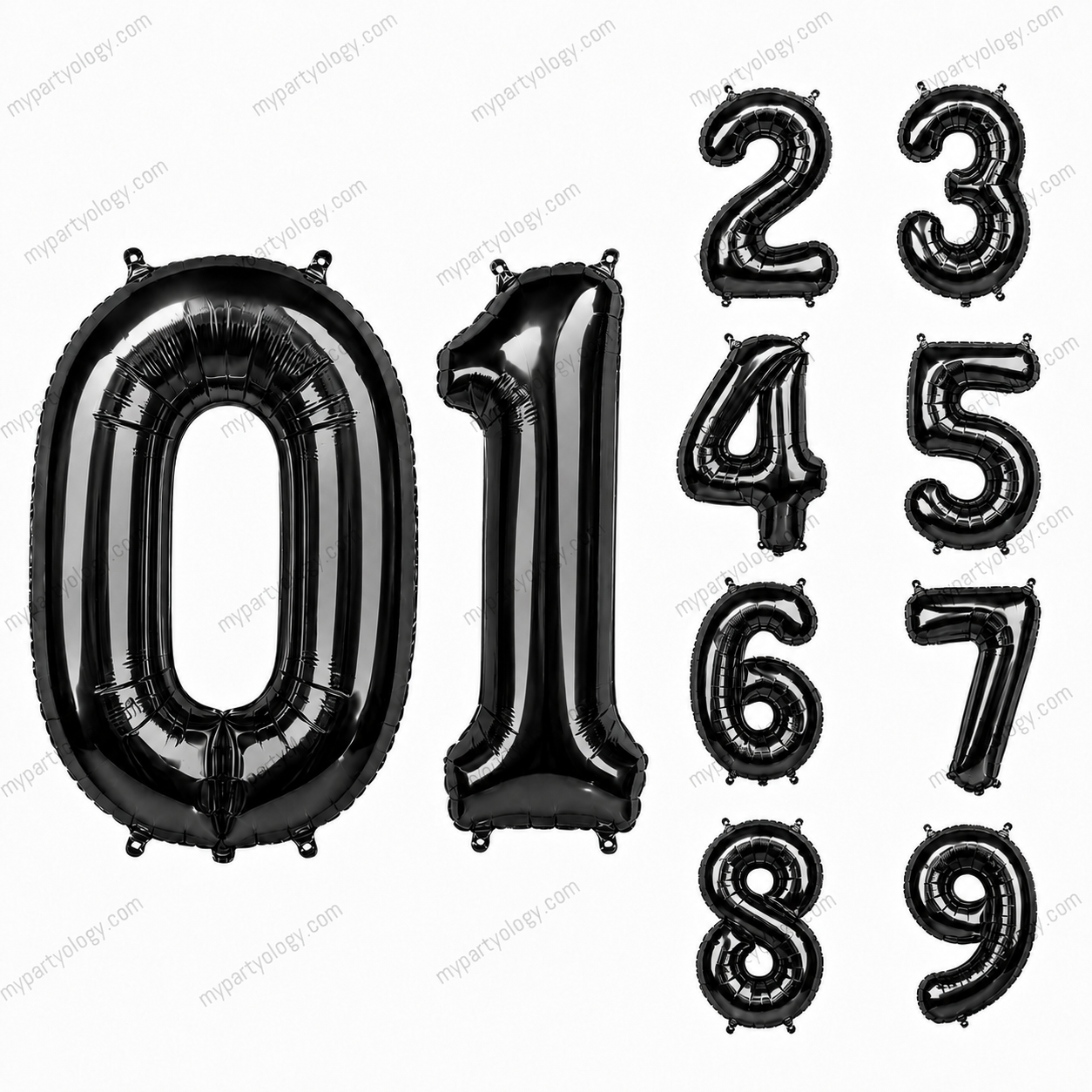 Black Number Balloons 0-9 (40 Inch)