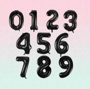Black Number Balloons 0-9 (40 Inch)