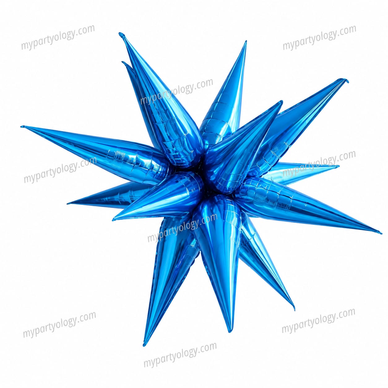 Blue Explosive Star Burst 22" Foil Balloon