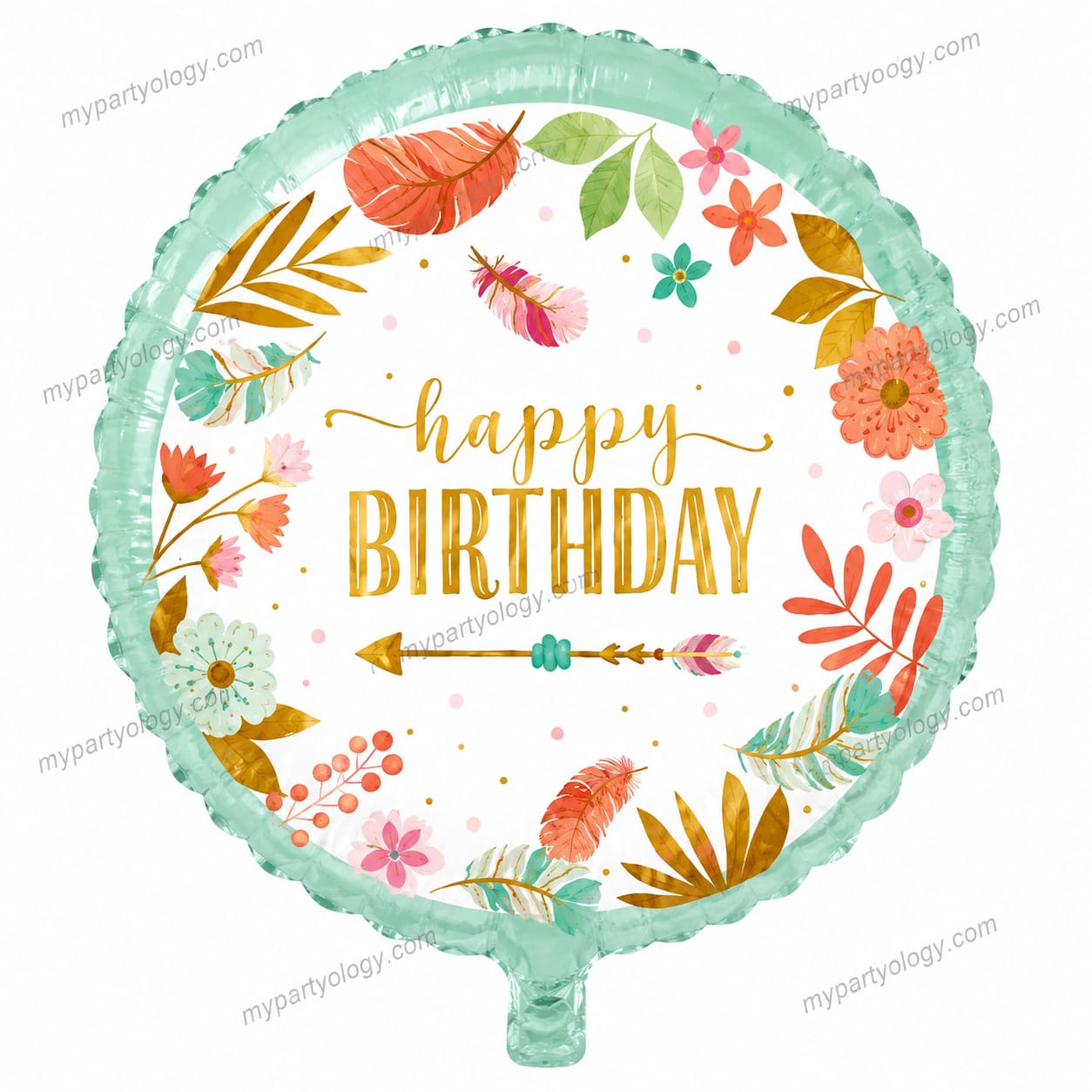 Happy Birthday Blue Autumn 18" Foil Balloon (Anagram)