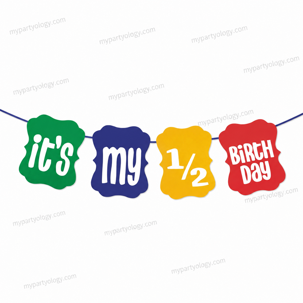 It's My 1/2 Birthday Multicolour Banner