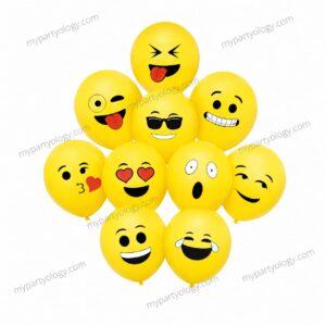 Emojis/Smiley Latex Balloon Set (Pack of 10)