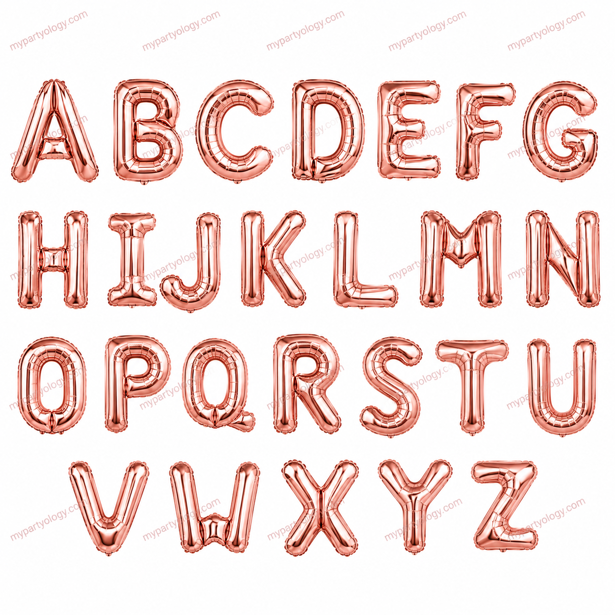 Rose Gold Alphabet Balloons A-Z (16 Inch)