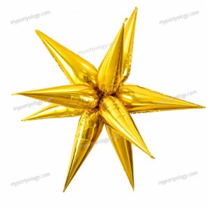 Gold Explosive Star Burst 22'' Foil Balloon