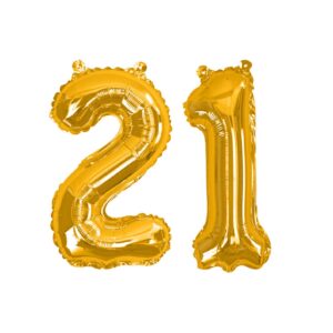 21st Birthday 40 Inch Foil Number Balloons