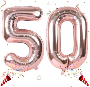 50th Birthday 40 Inch Foil Number Balloons