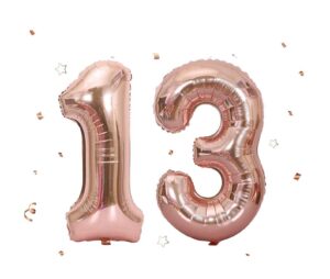 13th Birthday 40 Inch Foil Number Balloons