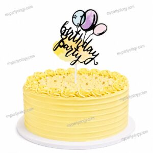 Happy Birthday Balloons On Stick Cake Topper