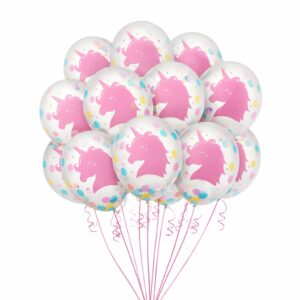 Unicorn Pink & White Latex Balloon (Pack of 10)