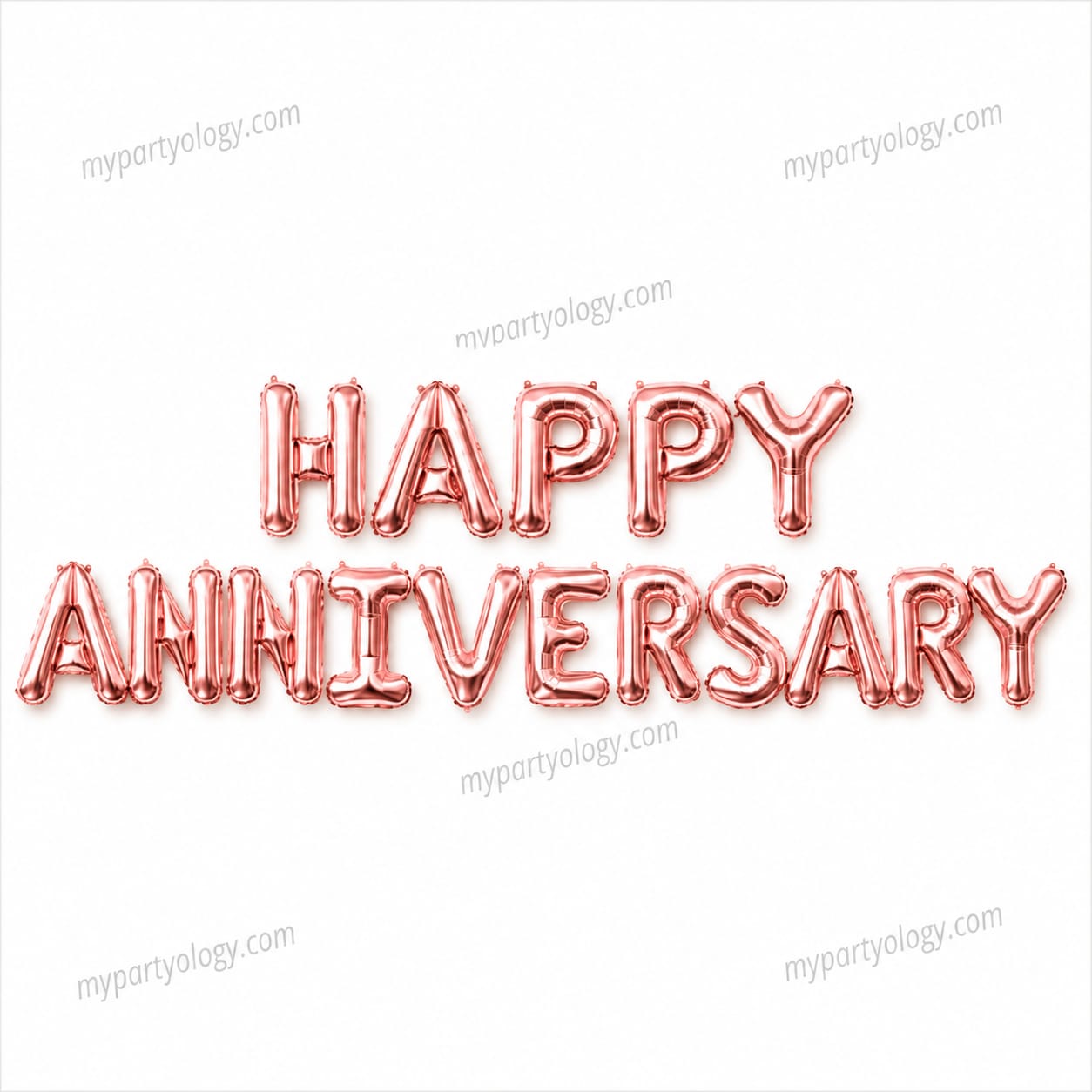 Happy Anniversary Rose Gold 16" Foil Balloon Banner