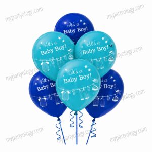 Baby Boy Blue Latex 12" Balloon Set (Pack of 6)