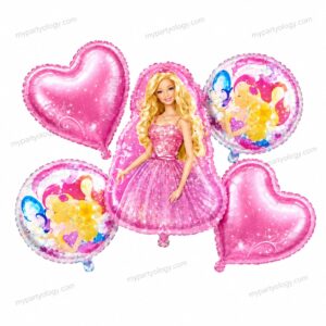 Barbie Girl Foil Balloon Set (Pack of 5)