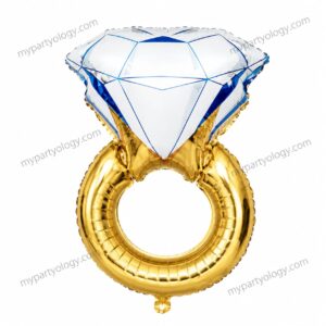 Diamond Gold Ring 26'' Foil Balloon