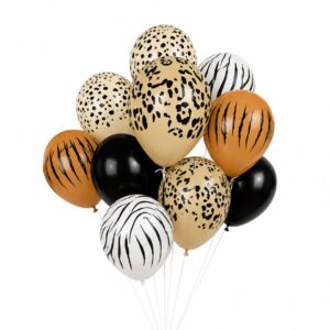 Jungle Theme Animal Print Latex Balloons (Pack of 10)