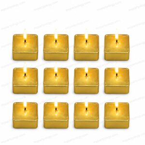 Gold Square Scented Tealight Set (pcs of 12)