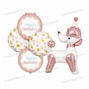Happy Birthday Doggy Foil Balloon Set (Pack of 5)