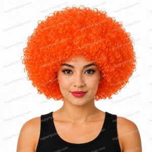 Afro/Malinga Orange Wig (Pack of 1)