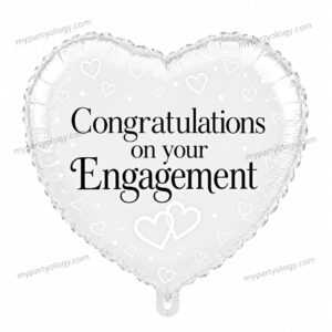 Congratulations On Your Engagement Heart 18'' Foil Balloon