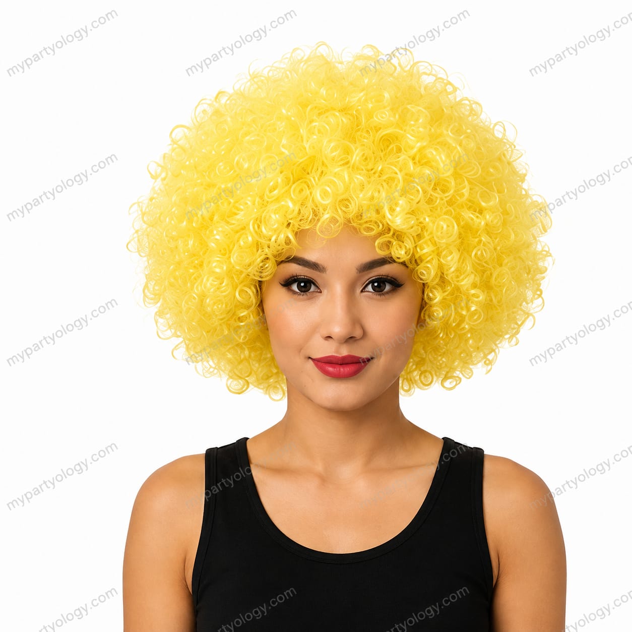 Afro/Malinga Yellow Wig (Pack of 1)