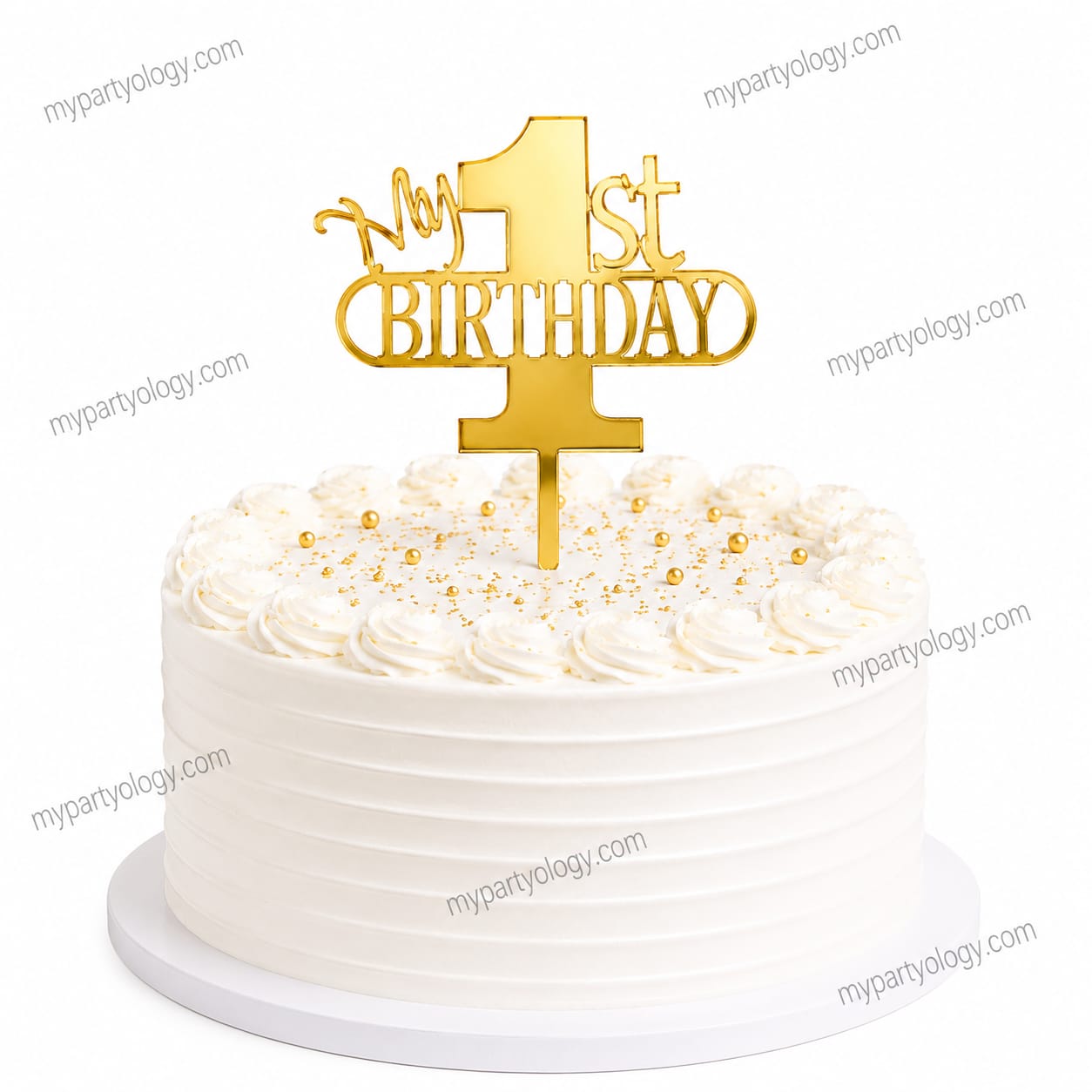 My 1st Birthday Gold Cake Topper