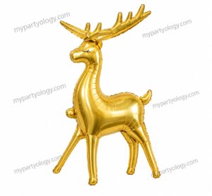 Christmas Gold Reindeer Standee 22'' Foil Balloon